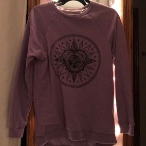 Pacsun L.A. Hearts Purple Crewneck Sweatshirt